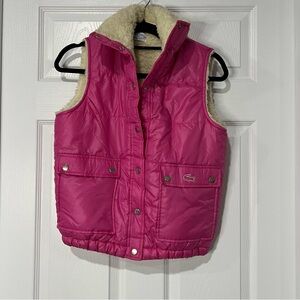 1970’s Vintage VTG Izod Lacoste preteen pink puffer vest